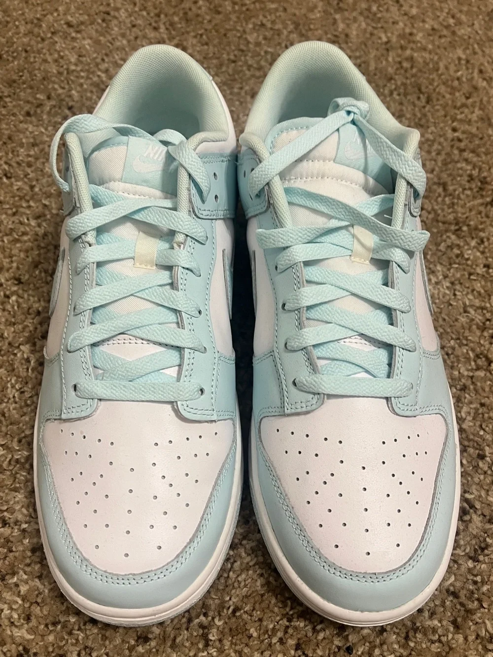 Nike Men’s Dunks Low Glacier Blue and White